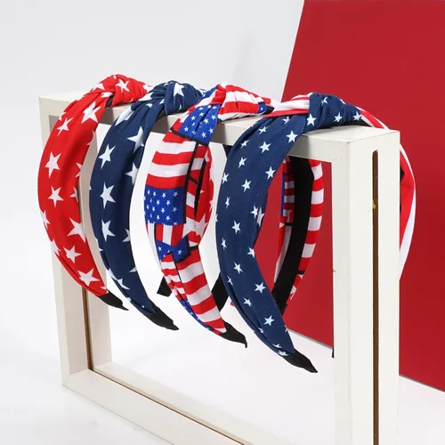 Miniatura 6 de Diademas con la bandera estadounidense para mujeres y niñas, Día de la Independencia, 4 de julio, diademas patrióticas de Estados Unidos