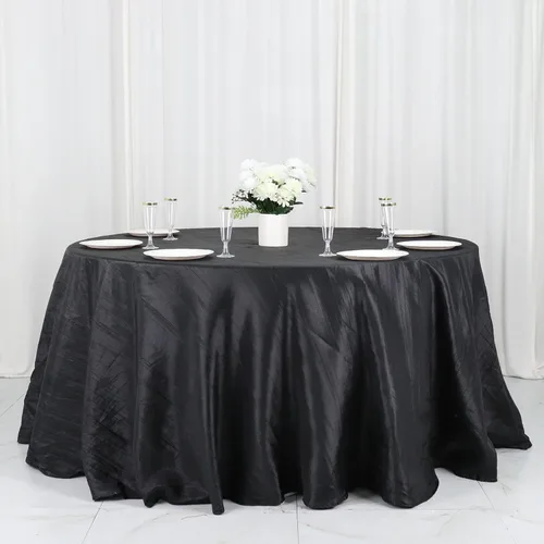 Miniatura 11 de Tableclothsfactory Mantel rectangular de tafetán arrugado de acordeón azul polvoriento, de 60 x 102 pulgadas, perfecto para ceremonias de boda