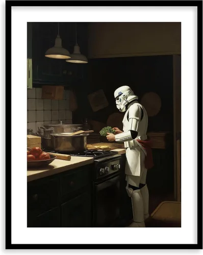 Miniatura 27 de Impresiones de Arte para Cocina de Star Wars - Impresión Giclée de Arte Fino Premium - Póster de Impresión Estético de Darth Vader Boba Fett Yoda