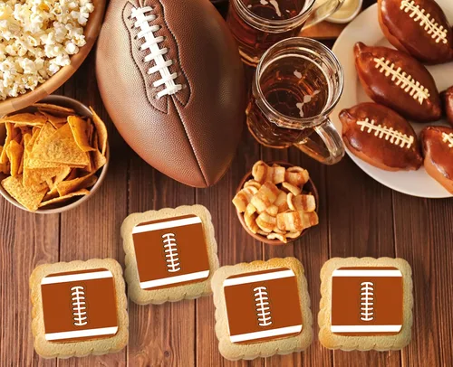 Miniatura 3 de Galletas de fútbol del Super Bowl envueltas individualmente, decoraciones de galletas de azúcar, regalos de fiesta, paquete de 24