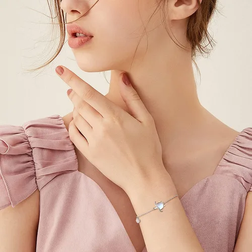 Miniatura 4 de Palpitate Sea Turtle Anklet Bracelets for Women 925 Sterling Silver Sea Turtle Anklets Layered Beach Jewelry Christmas Gifts Adjustable