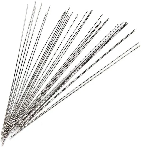Miniatura 7 de Agujas de cuentas tamaño 11 extra cortas (25 piezas) con tubo de almacenamiento de agujas