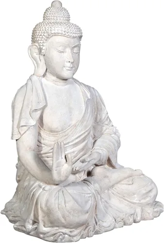 Miniatura 9 de Design Toscano Jolly Hotei Laughing Man - Estatua de jardín para interiores y exteriores, 26 pulgadas de alto, resina de piedra fundida, acabado