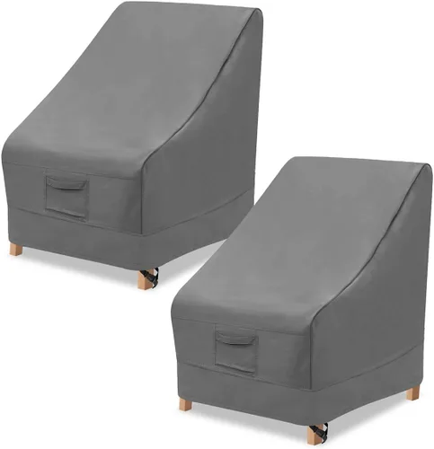 Miniatura 10 de Vailge Funda para Silla de Patio de Alto Respaldo, Fundas para Sillas de Exterior Impermeables, Funda para Silla de Comedor de 600D, Silla de Césped