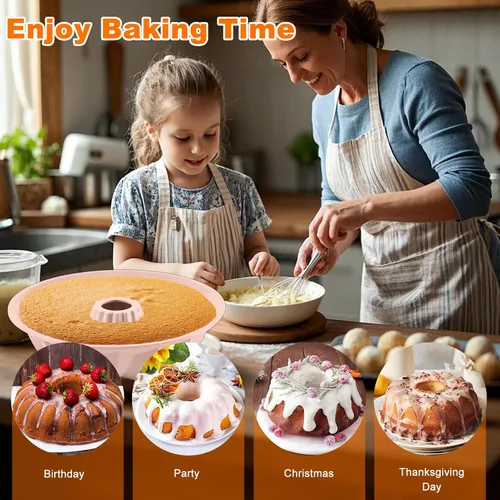 Miniatura 6 de Molde de Silicona para Pastel con Forma de Flor - Molde Bundt Antiadherente, Molde Flexible Reutilizable para Hornear Pasteles, Cupcakes