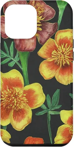 Miniatura 7 de iPhone 15 Marigolds Yellow Orange Spring Flower Pattern Case