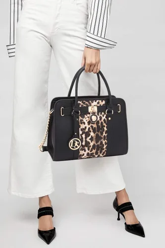 Miniatura 50 de Dasein Bolsos de mano de dos tonos para mujer, bolsos de hombro de cuero vegano, bolsa grande con cartera a juego