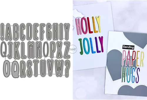 Miniatura 7 de DzIxY Troqueles de corte de metal con número de letras inglesas para hacer tarjetas, troquelados, troquelados, álbumes de recortes, plantillas
