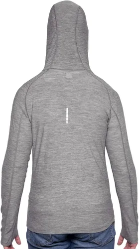 Miniatura 2 de MERIWOOL Sudadera con capucha para hombre, ligera, de lana merina, manga larga, térmica