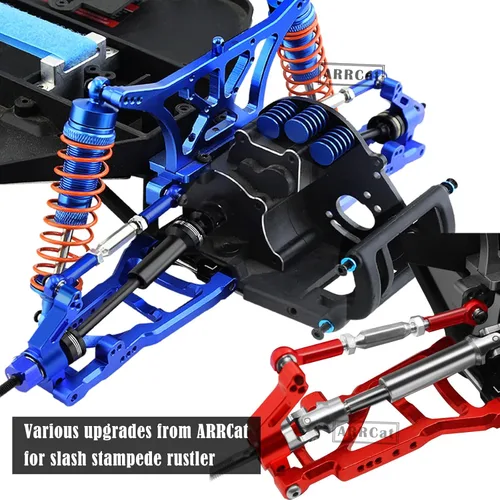 Miniatura 6 de Piezas de mejora, tensores Camber Links para 1/10 Slash 2WD 4X4/Rustler 2WD 4X4/Hoss 2WD 4X4/Stampede 2WD 4X4 RC camión, tensores ajustables