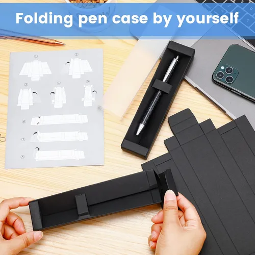Miniatura 5 de Crtiin - Caja de regalo vacía de 30 bolígrafos con tapa transparente, estuche de exhibición de bolígrafo de joyería a granel para negocios