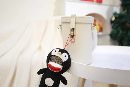Miniatura 4 de Plushland Juguetes de peluche de Navidad, lindo calcetín suave Sockiez mono decoración de árbol de Navidad, bonito regalo de Navidad, adorno