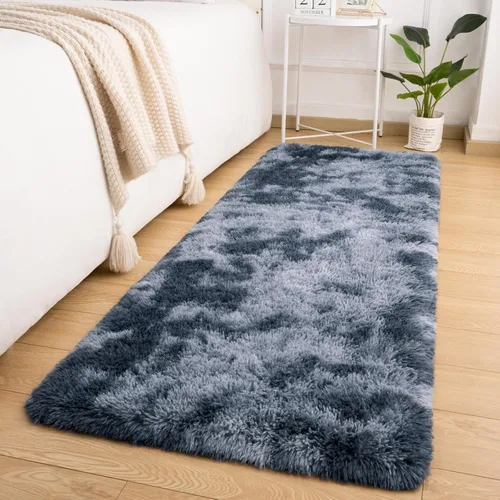 Miniatura 23 de Alfombra de área Softlife para sala de estar, alfombra lanuda mullida y esponjosa de 6 x 9 pies en color azul para dormitorio de niñas y niños, Azul