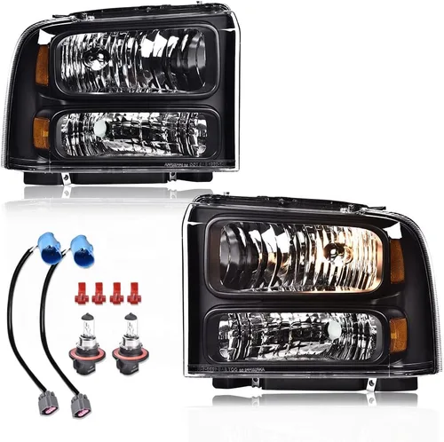 GRAND ORANGE - Juego de faros delanteros, compatible con Ford F250 F350 F450 F550 1999-2004, para Ford Excursion 2000-2004, lado del conductor y del