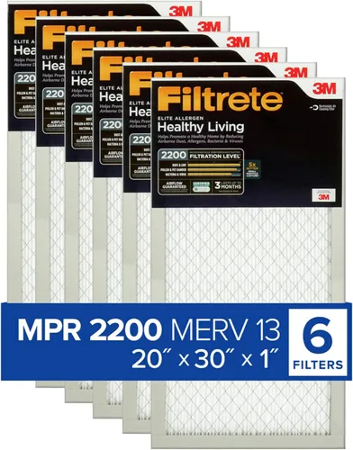 Miniatura 12 de Filtrete AC Furnace Air Filter, Elite Allergen, Bacteria & Virus Filter, Electrostatic Air Cleaning Filter