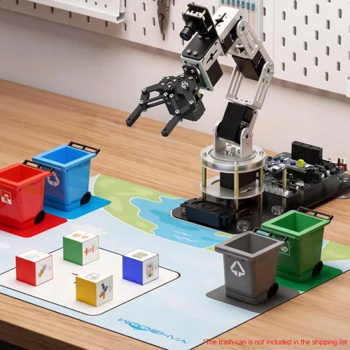 Miniatura 6 de Yahboom Brazo robótico ROS2 6DOF Inteligencia incorporada, reconocimiento espacial 3D, control de PC de máquina virtual, módulo de voz