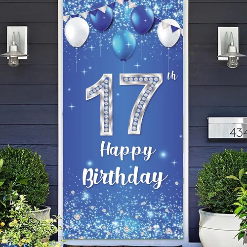 Miniatura 8 de COOSOAR Cartel de feliz cumpleaños número 14, globos de cristal brillantes estrellas confeti decoración para niños y niñas, fiesta de cumpleaños