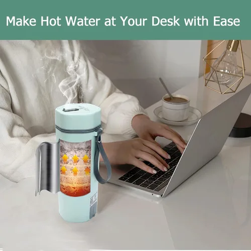 Miniatura 4 de Hervidor eléctrico de viaje, Hervidor eléctrico portátil, Mini caldera de agua caliente, Hervidor de té de viaje pequeño, Agua de ebullición rápida