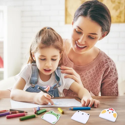 Miniatura 7 de Yinder 24 blocs de notas adhesivas divertidas Kawaii de animales, notas adhesivas de dibujos animados a granel, regalo autoadhesivo para San