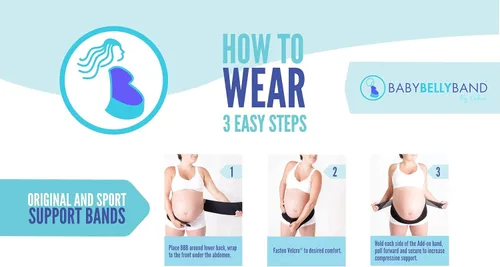 Miniatura 4 de CABEA Babybellyband - Cinturón de maternidad 2 en 1 original para embarazo, ajustable para embarazo y posparto que proporciona alivio y apoya