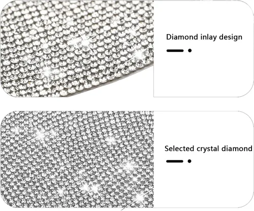 Miniatura 3 de BetterJonny 10 unidades de protector contra arañazos de cristal, protector contra arañazos de diamantes para coche para mujeres y niñas (plata)