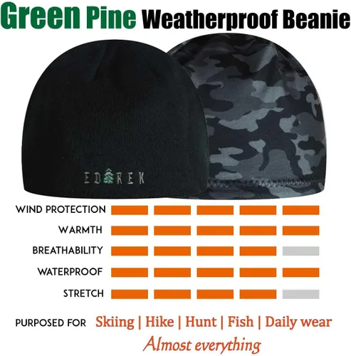 Miniatura 6 de EDTREK Gorro de invierno resistente a la intemperie Gorro reversible impermeable y resistente al viento Sombrero de calavera para senderismo
