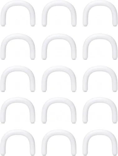 Miniatura 17 de Cisyozi 16G 14G 12G 10G 8G 6G 4G 2G Kit de Estiramiento de Retenedor de Tabique de Plástico Hipoalergénico Anillos de Tabique en Forma de U Pincher