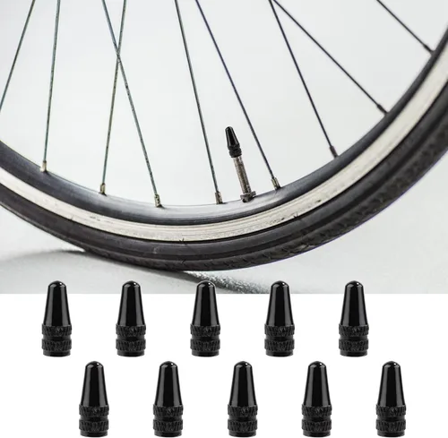 Miniatura 3 de 10 piezas de núcleo de válvula para Presta, repuesto de bicicleta de núcleo de válvula sin cámara con herramienta de desmontaje de núcleo de válvula