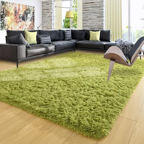 Miniatura 44 de Ompaa Alfombra Esponjosa, Alfombras de Área Súper Suaves y Peludas para Dormitorio y Sala de Estar - 6' x 9' Alfombra Grande de Felpa Peluda Shag