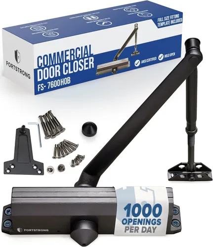 Miniatura 12 de Cierrapuertas comercial – Cierrapuertas automático de grado 1 resistente para uso comercial – Bisagra de resorte hidráulico automático – FS-7600 UL