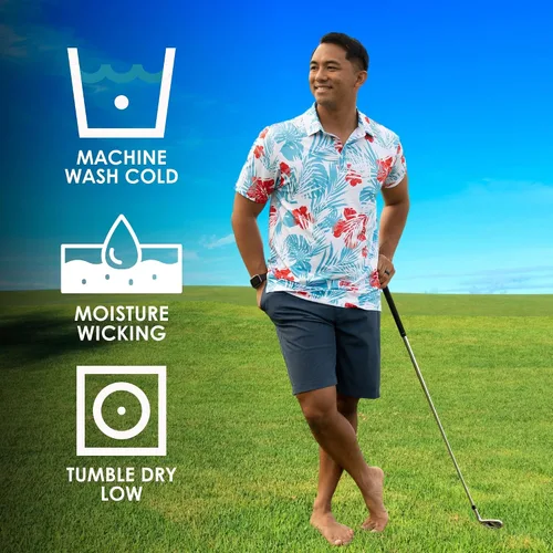 Miniatura 5 de YATTA GOLF - Camiseta polo de golf de alto rendimiento para hombre
