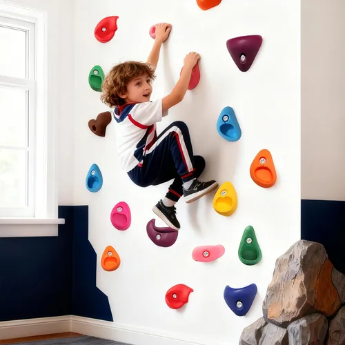 Miniatura 7 de Juego de 36 soportes de escalada en roca para niños, agarres de pared para escalada en roca, juego de pared para interiores y exteriores, juego