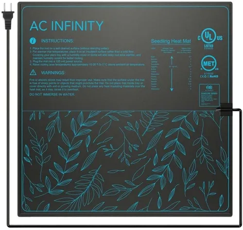 AC Infinity SUNCORE - Alfombrilla térmica impermeable para plántulas A5, 20 x 20.75 pulgadas, con certificación MET y UL para jardinería interior,