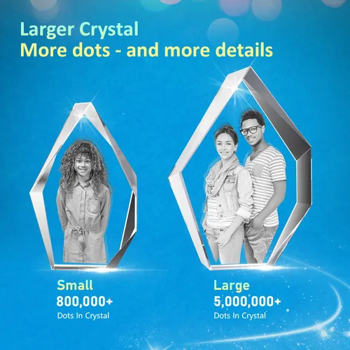 Miniatura 3 de HAN'S LASER Foto personalizada en cristal 3D, diseño de iceberg, para día de San Valentín, aniversario, cumpleaños, regalos para parejas para mujer