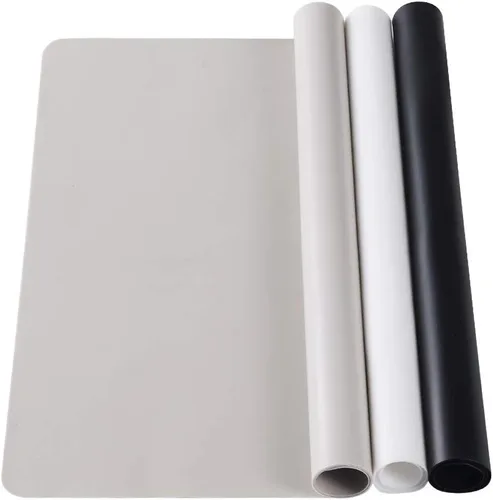 Paquete de 3 tapetes de silicona grandes para manualidades, líquido, moldes de resina para fundición de joyas, mantel individual de silicona de 15.7