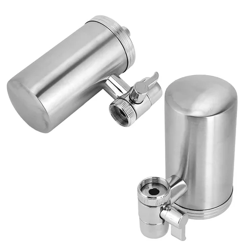 Miniatura 6 de UF - Filtro de agua para grifo de acero inoxidable, doble salida para fregadero de cocina, purificador de grifo con filtración de 7 etapas, núcleo