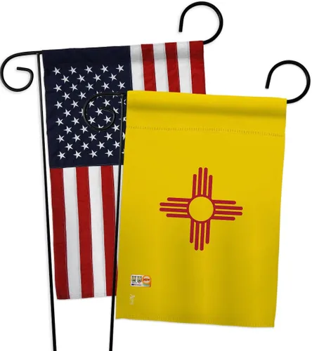 Miniatura 7 de New Mexico Garden Flags 2pcs Pack Americana States USA American Territories Republic Country Particular Area Small Decorative Gift Yard House Banner
