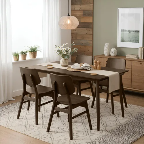 Miniatura 39 de Alaterre Furniture Calais Dining - Juego de 2 sillas de comedor moderno de mediados de siglo, juego de sillas de madera maciza con diseño
