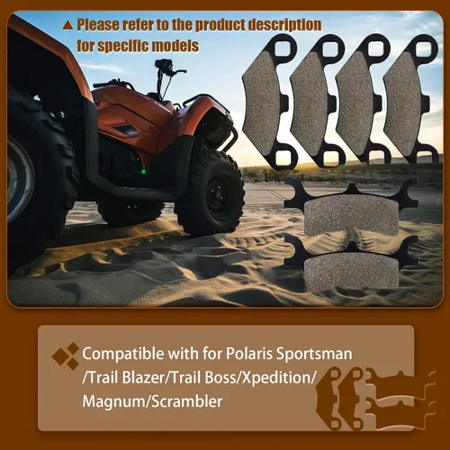 Miniatura 8 de Pastillas de Freno Delanteras y Traseras para Polaris Sportsman 450 500 700 800 4x4 Scrambler 500 400 Trail Blazer 250 330 Magnum 330 500 Trail Boss
