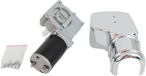 Miniatura 12 de Mytee Products Motor de lona de 900 W 60:1 para sistemas de lona de camión volquete con cubierta cromada de 12 V CC / 50 amperios / 60 RPM