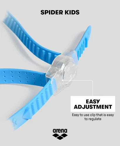 Miniatura 6 de ARENA Gafas de natación unisex Spider para niños y niñas de 2 a 5 años, lente antivaho sin espejo, correa fácil de usar, gafas sin fugas