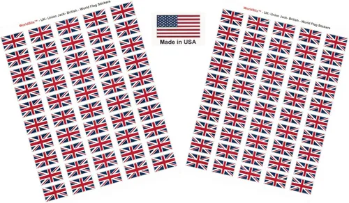 Miniatura 148 de 100 calcomanías de la bandera de Alaska; 1.5" x 1" hechas en Estados Unidos, calcomanías autoadhesivas de la bandera del estado para álbumes