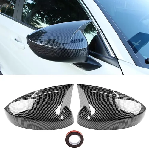 Miniatura 19 de Moonlinks Compatible con cubierta de espejo lateral del lado del pasajero para Honda Civic 2016-2021, negro brillante para Civic de 10ª