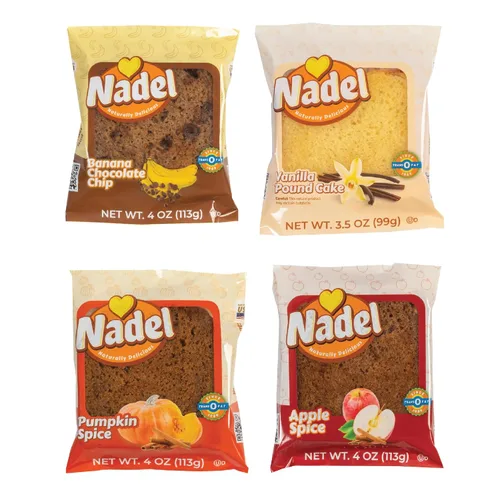 Miniatura 13 de Nadel - PASTEL DE CALABACÍN NATURALLY DELICIOUS (Paquete de 4) Rebanadas de Panes Dulces y Pasteles, refrigerio para el almuerzo de regreso a