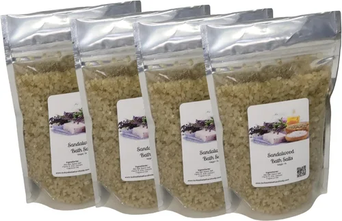 Miniatura 2 de Sales de baño Bolsa de 1 libra (16 onzas) Aroma de sándalo Sal de Epsom Sal marina Baño Cuidado del cuerpo Belleza Relajación Spa