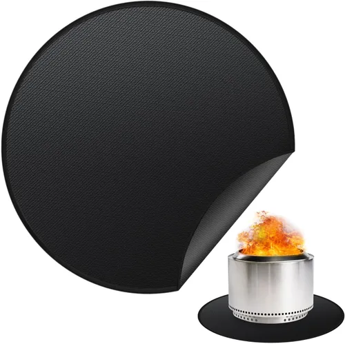 Miniatura 8 de Tapete para Fogata de 19.5" para Solo Stove Mesa, Tapete Redondo Impermeable al Aceite y Agua para Debajo de la Fogata de Mesa, Tapete Portátil