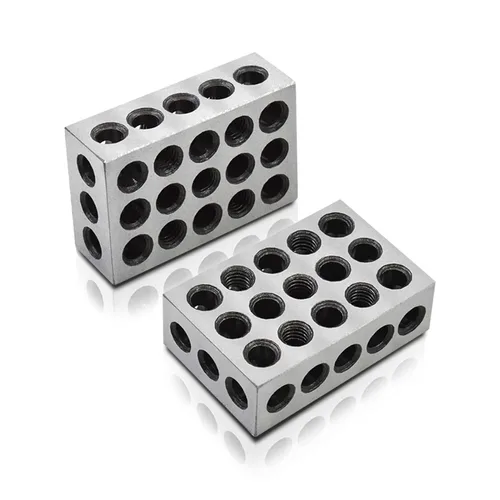 findmall 1 x 2 x 3 Pulgadas Bloques Par Igualado Acero Endurecido 23 Agujeros Precisión 1 2 3 Bloque de Fresado para Mecanistas