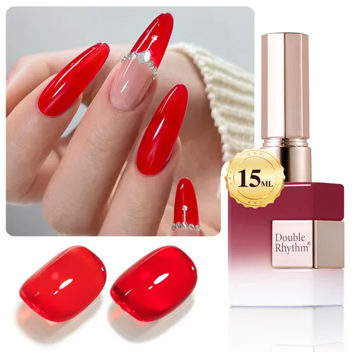 Miniatura 13 de Double Rhythm 15ml de esmalte de uñas en gel, color puro, mismo color, misma botella, esmalte de uñas de remoción para arte de manicura en salón