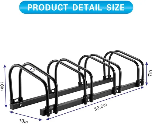Miniatura 4 de Soporte para bicicleta, 4 bicicletas, 2.4 pulgadas de ancho para la mayoría de las bicicletas