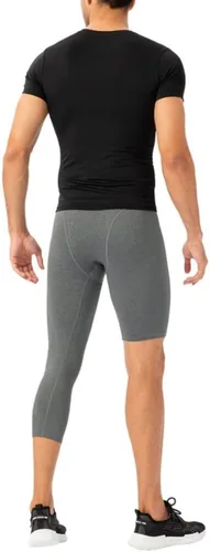 Miniatura 14 de Pantalones de compresión para hombre, mallas de compresión de una pierna para baloncesto, capri 3/4, leggings atléticos, capa base de secado fresco